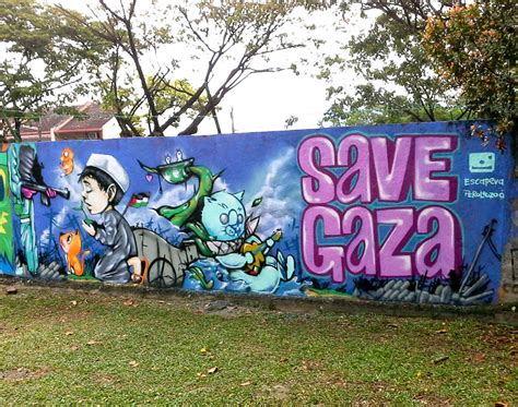 Perol Graffiti Malaysia: Kis My X GAZA "SAVE GAZA" Graffiti