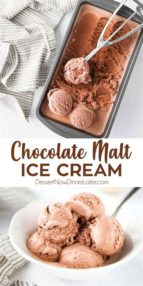 Chocolate Malt Ice Cream Recipe | Dessert Now Dinner Later