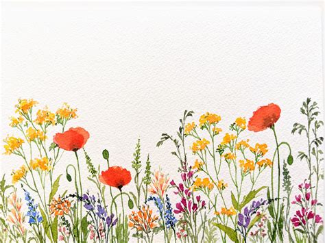 Watercolor Wildflower Meadow - Composition and more | Sushma Hegde ...