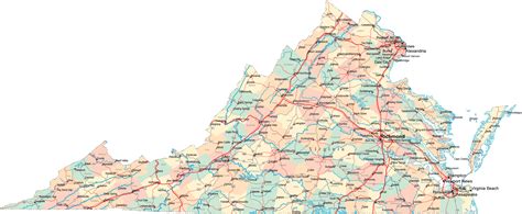 Virginia Road Map - VA Road Map - Virginia Highway Map