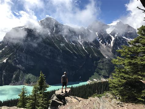 Little Beehive overlooking Lake Louise, Banff National Park, Alberta ...