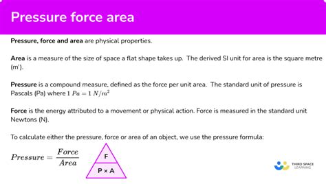 Area Formula Force And Pressure at Brandon Tolbert blog