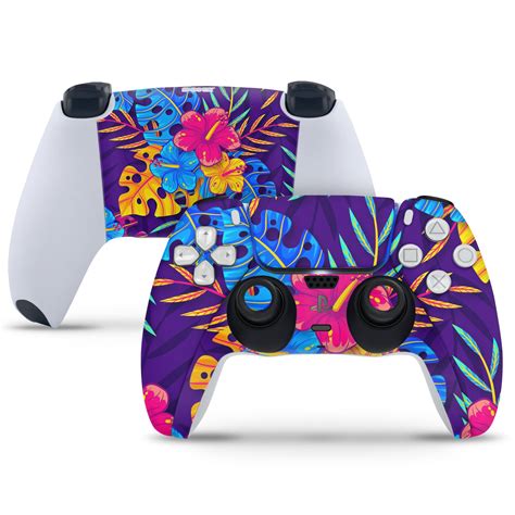 PlayStation 5 Controller Skin - Tropical Flowers and Leaves – SkinsLegend