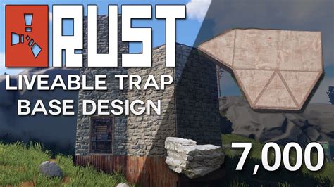 LIVEABLE Rust Trap Base Design! - Rust Base Building (7,000 Stone!) - YouTube