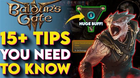 15+ CRITICAL Tips You Need To Know In Baldur's Gate 3! – (Baldurs Gate ...