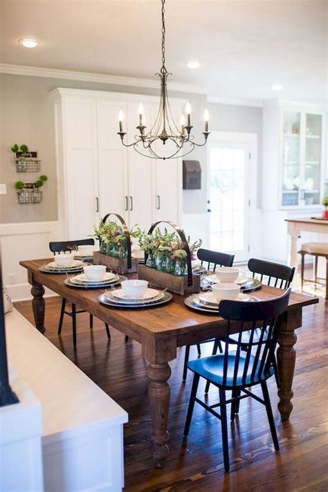 85+ Best Farmhouse Dining Table Decor Ideas - Page 3 of 3