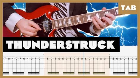 AC/DC - Thunderstruck - Guitar Tab | Lesson | Cover | Tutorial - YouTube