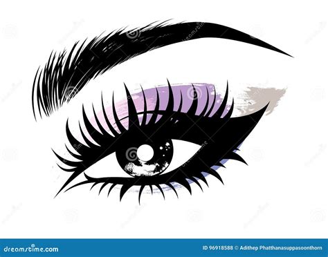 Illustration De Maquillage Et De Front D'oeil Sur Le Fond Blanc Illustration de Vecteur ...