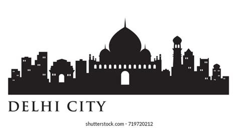 Delhi Skyline Silhouette Skyline Vector City Stock Vector (Royalty Free) 719720212 | Shutterstock