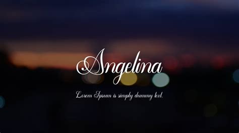 Angelina Font : Download Free for Desktop & Webfont