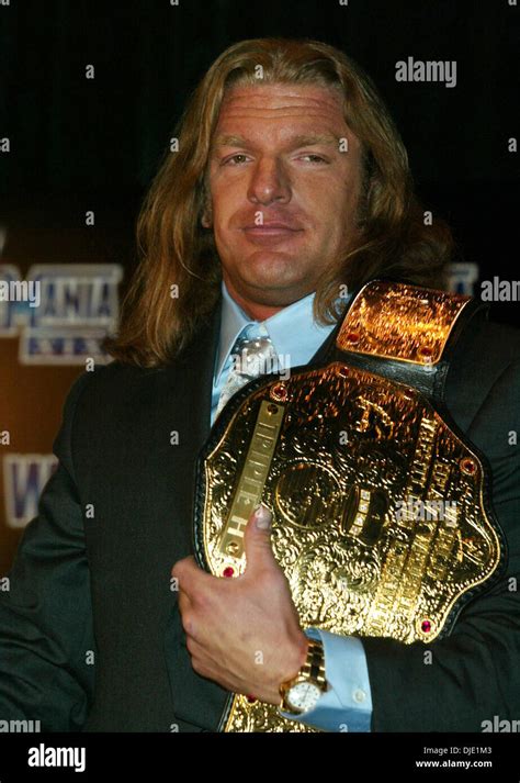 Mar 18, 2003; New York, NY, USA; WWE superstar TRIPLE H @ the press ...