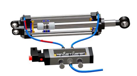 Hydraulic Cylinder Working Animation