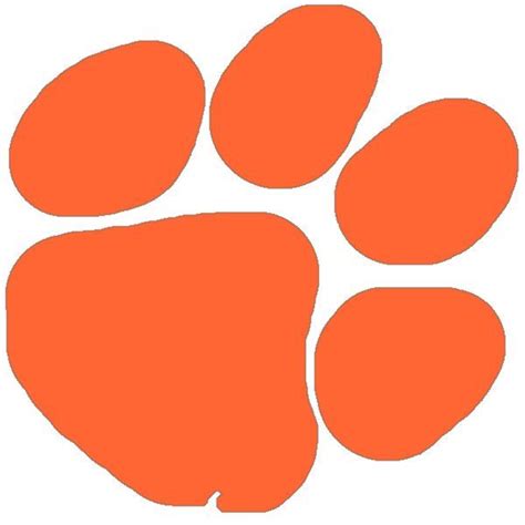 Clemson tiger paw, Clemson paw, Paw stencil