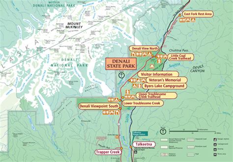 Maps of Alaska Roads By Bearfoot Guides: Map of Denali State Park, Alaska