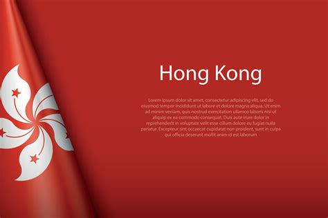 national flag Hong Kong isolated on background with copyspace 28650053 ...