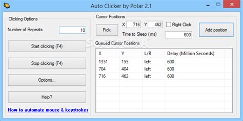 Auto-Clicker 2.1 - Download, Review, Screenshots