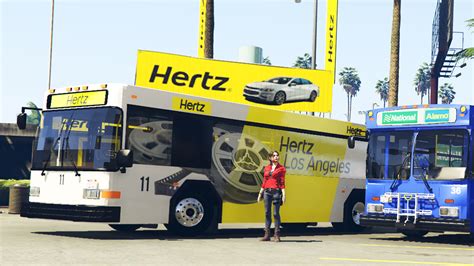 Hertz LAX Rental Car Gillig Shuttle Bus Livery - GTA5-Mods.com