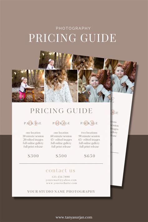 Senior photography pricing guide template price guide list senior photography pricing template ...