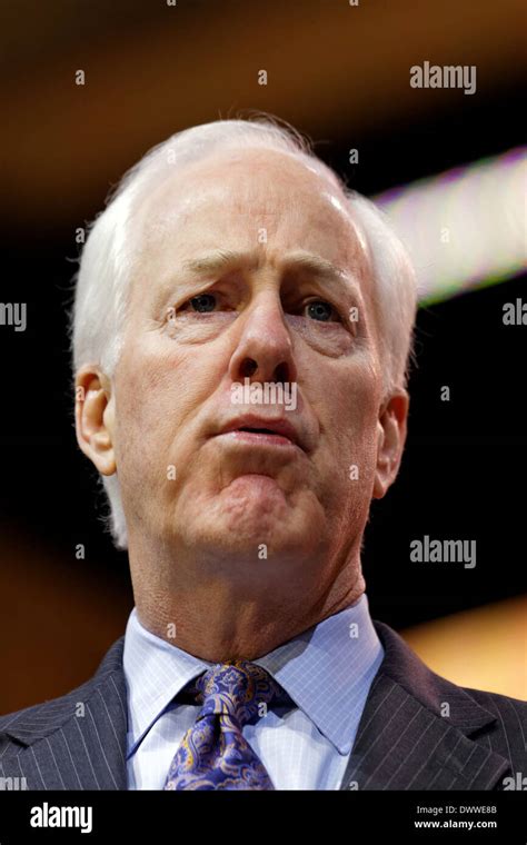 Texas Senator John Cornyn makes a speech at the 2014 CPAC conference in ...