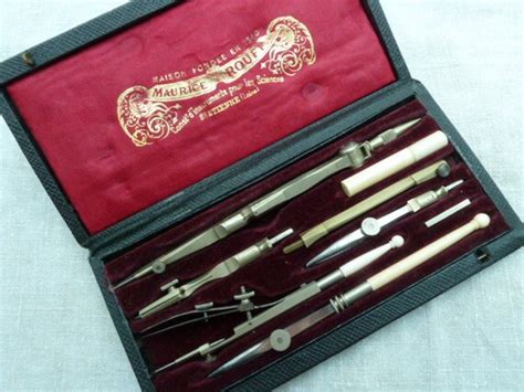 Vintage French Draughtsman tool set.....complete by LeMoulinBleu