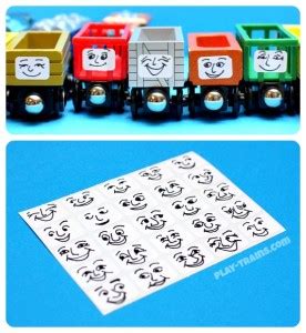 DIY Troublesome Truck Face Stickers for Wooden Trains