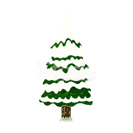 Cartoon Snowy Tree Stock Vector - FreeImages.com