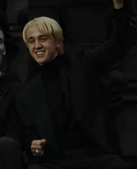 Draco Malfoy in his iconic black suit | Draco malfoy, Tom felton draco ...