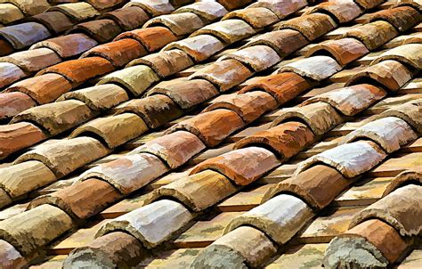 Aged Terracotta Roof Tiles Photograph by David Letts - Fine Art America