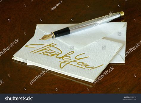 Thank You Note Fountain Pen On Stock Photo 1193792 | Shutterstock