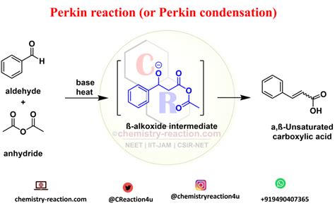 Perkin Reaction (Perkin Condensation): definition| mechanism| example ...