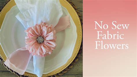 No Sew Fabric Flowers | Easy Fabric Flowers - YouTube