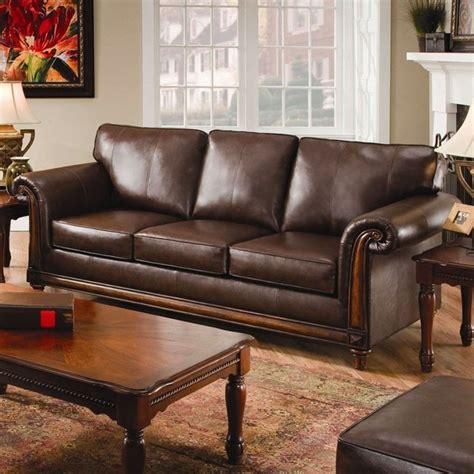 Simmons Upholstery - Franklin Hide-a-Bed Bonded Leather Queen Sleeper ...