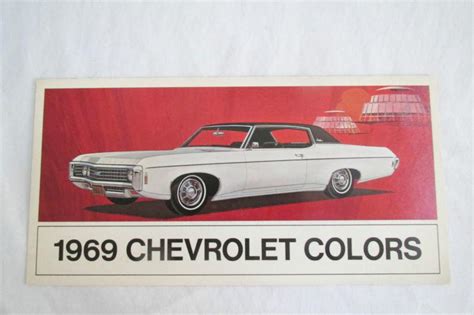 Find 1969 Chevrolet Colors Corvette, Corvair, Chevelle, Nova, Camero in ...