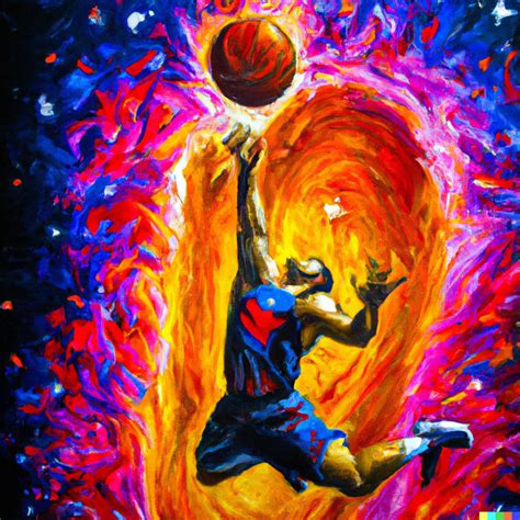 an expressive oil painting of a basketball player by crazyArt009 on DeviantArt