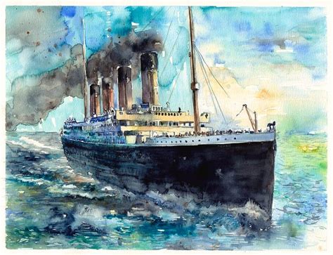 watercolor ship - Google Search | Art, Rms titanic, Ship