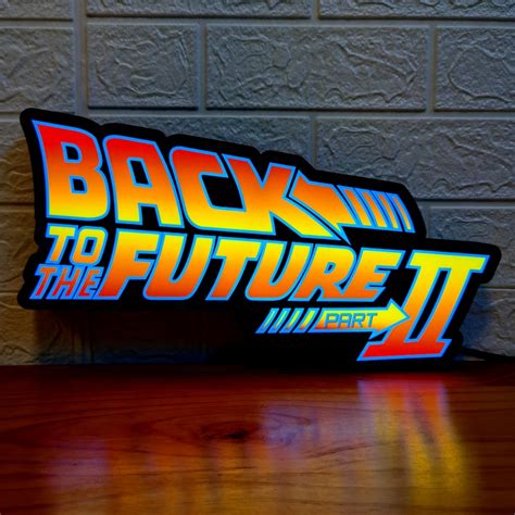 Back to the Future 2 BTTF 2 Logo LED Lightbox Fully Dimmable & Powered ...