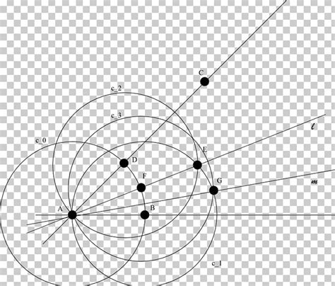 Angle Trisection Circle Point Compass-and-straightedge Construction PNG ...