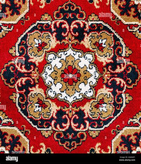 Red Oriental Carpet Texture Background Stock Photo - Alamy