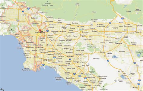 Los Angeles, California Map