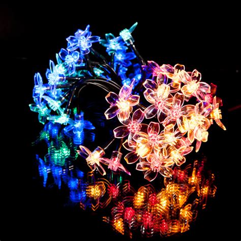 Solar Fairy Lights - 50 Multi-Color LED Blossom Flower Solar Fairy Lights Christmas Outdoor– SPV ...