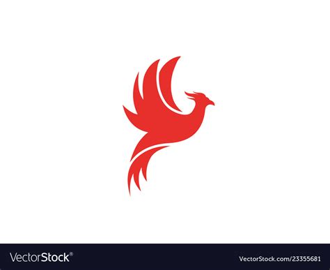 Phoenix flying bird and eagle open wings logo icon