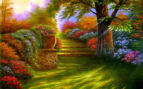 Beautiful Garden Wallpaper 3d