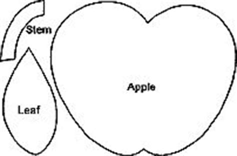 Free Apple Patterns | Cut 5 each of apple, leaf, and stem from fabric #4, using the images ...