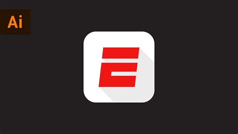 How to Make the ESPN App Logo | Illustrator Tutorial - YouTube