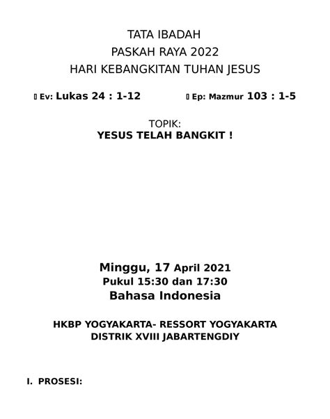 09x-Ibadah Paskah Indonesia - Minggu 17-04-2022 - TATA IBADAH PASKAH RAYA 2022 HARI KEBANGKITAN ...