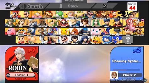 Super Smash Bros 4 (Wii U) Online Matchmaking and Character Selection Screen Super Smash Bros ...