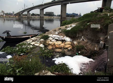 River pollution05-05-2023 dhaka bangladesh shitalakshya river is ...