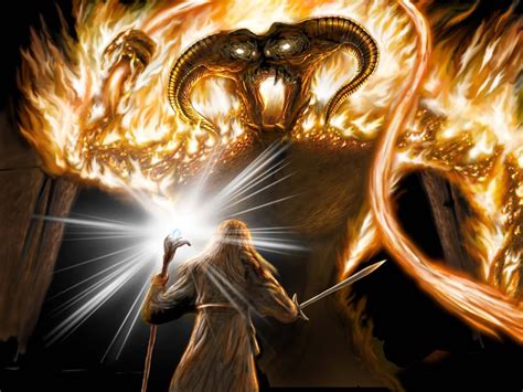 Gandalf vs El Balrog - Gandalf Fan Art (7018563) - Fanpop