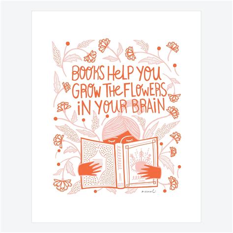 Reading Grows the Flowers Art Print - Etsy