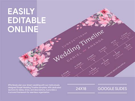 Simple Wedding Timeline Free Google Docs Template by Free Google Docs ...